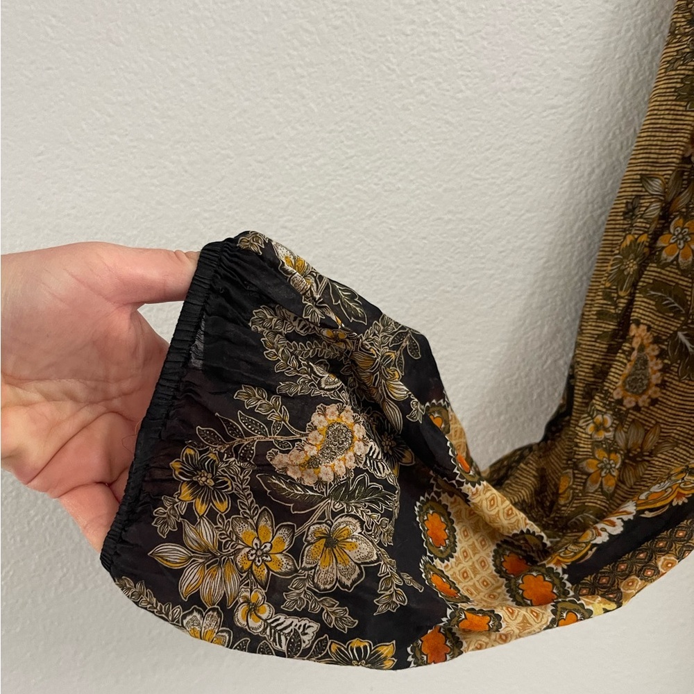 Ivy Bean Floral Leopard Print Blouse Size Medium - Picture 4 of 9